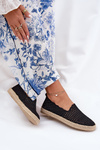 Espadryle Damskie Z Plecionką Czarne Vinceza 13625