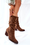 Women's suede boots Vinceza 58597 brown