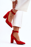 Suede Elegant Pumps Red Gloria