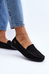 Women's Black Lattice Loafers Rasirna