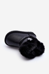 Lined Snow Boots with Fur Black Bessie