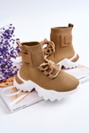 Children's Sport Shoes High Sock Beige Nickie