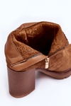 Suede Heeled Boots Brown Makeline