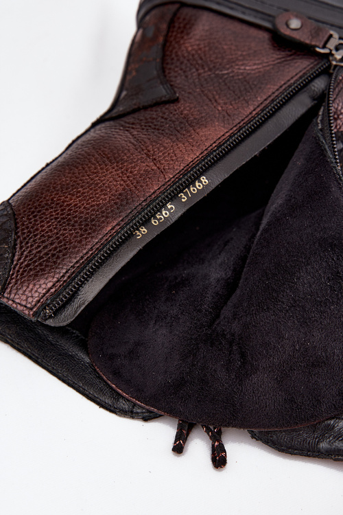 Ocieplane Skórzane Botki Na Platformie Brązowo-Złote Maciejka 06565-04