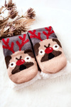 Long Socks Christmas Pattern Dog Grey