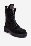 Leather Ankle Boots with Jewellery Embellishment Black Marx 