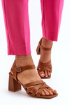Sandały Na Słupku Damskie Camel Opifiana H8-713