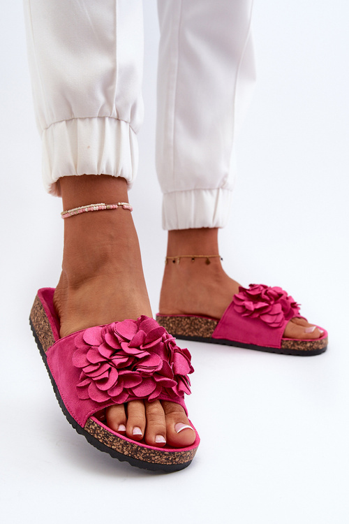 Women's Cork Platform Sandals in Fuchsia Jaihini