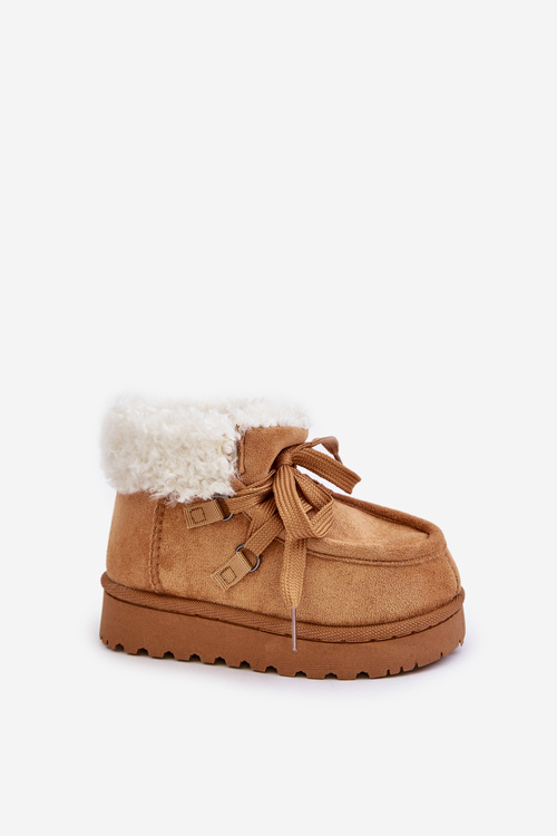 Snow Boots Kids Insulated With Fur Camel Adelane