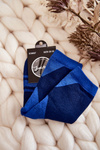 Two-color Youth Socks With Stripes Navy blue and blue