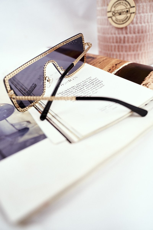 Okulary Przeciwsłoneczne Prius PRE-12 czarne Gradient Łańcuszek