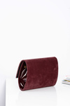 Women's Maroon Suede Elegant Clutch Wallet