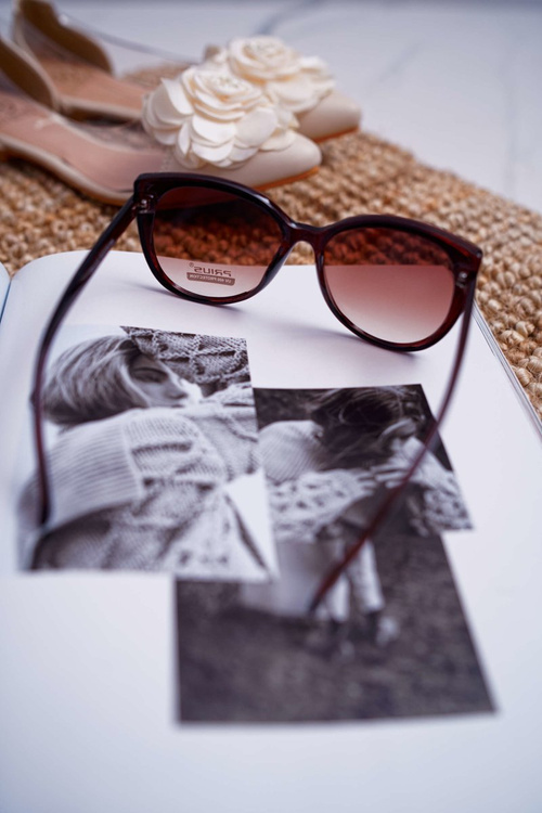 Prius PR-V26 Brown Gold Brocade Sunglasses