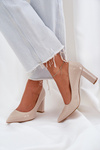 Lacquered Heels On Block Heel Beige Kilanne