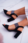 Women's Stiletto Sandals Sergio Leone SK857 Black Nargos