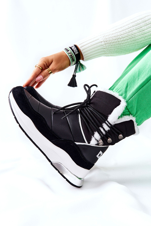 Śniegowce Wiązane Big Star II274279 Czarne