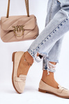 Comfortable Suede Women's Loafers Beige Lucca