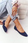 Suede Ballerinas Sergio Leone BL622 Navy Blue