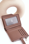 Women's Wallet Purse Made of Faux Leather Light Brown Lazara