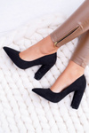 Black Suede Razor pumps