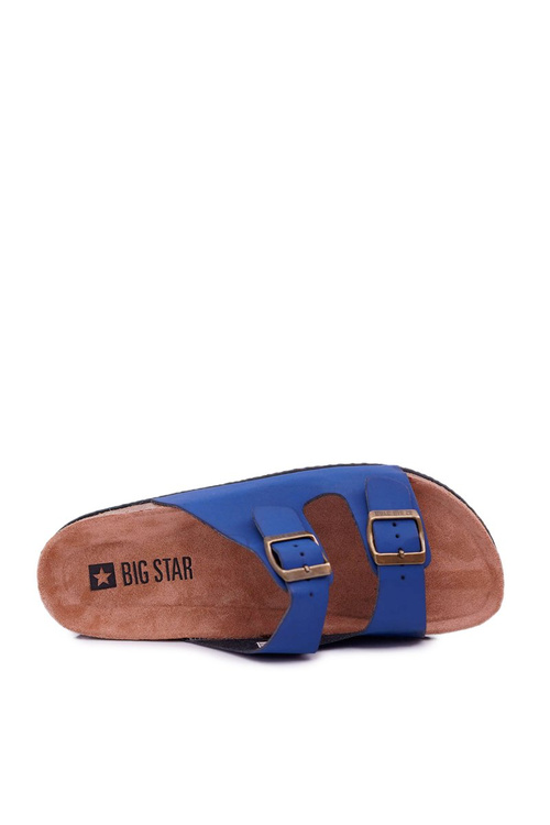 Men's Flip Flops With Buckles Big Star Navy Blue DD174604