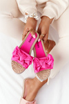 Rubber Slippers With A Bow Pink Andrea
