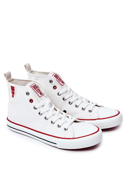 Trampki Wysokie Skórzane Big Star Białe JJ174071