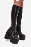 Women's Heeled And Platform Boots Black Yavira