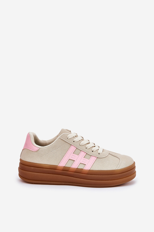 Womens Sneakers On Platform Beige Syliyana