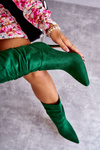 Women's Wrinkled Boots Boots Green Laguna