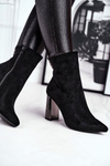 Women's Boots On Heel Black Trens