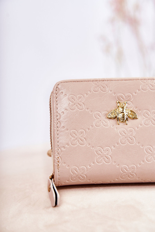 Women's Small Wallet With Ornament Beige Sanchos