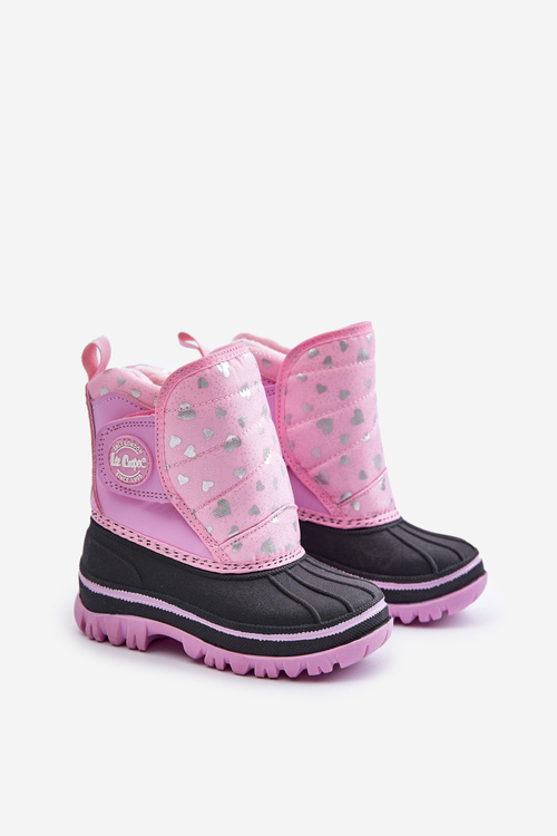 Dziecięce Śniegowce Na Rzep Różowe Lee Cooper LCJ-24-44-2863K