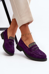 Women's Embellished Moccasins Purple Dananei