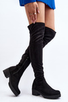 Women's Over-the-Knee Boots with Low Heel Black Berrinda