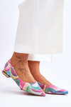 Women's Ballerinas Laura Messi Leather Tęczowe 2193