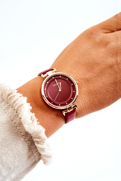 Women's Analog Watch Ernest Red