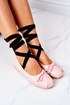 Lace-up Ballerinas Lu Boo Pink