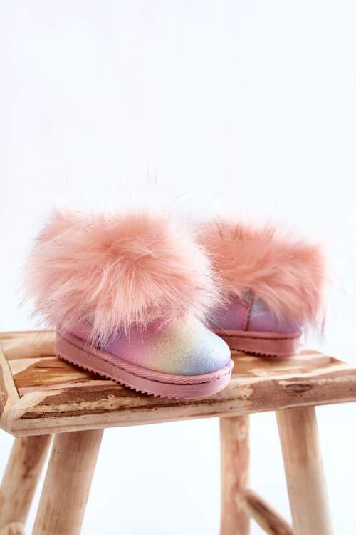 Children's Snow Boots With Eco Fur Multicolored Ariana