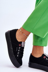 Trampki Damskie Platforma Czarne Cross Jeans LL2R4039 