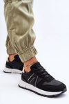 Leather Women's Sports Shoes Black Kabama