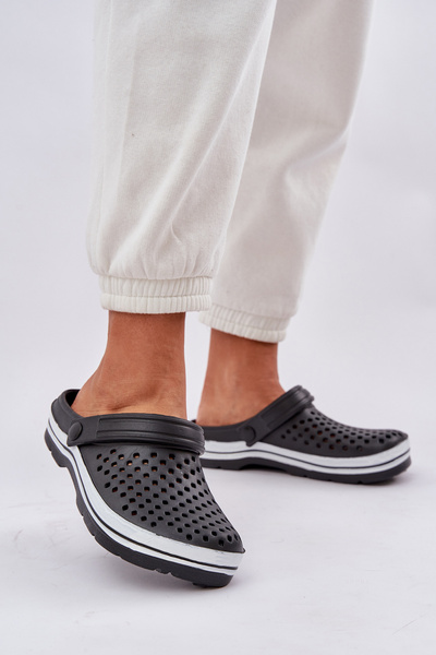 Klapki Damskie Lekkie Piankowe Czarne Ardanica