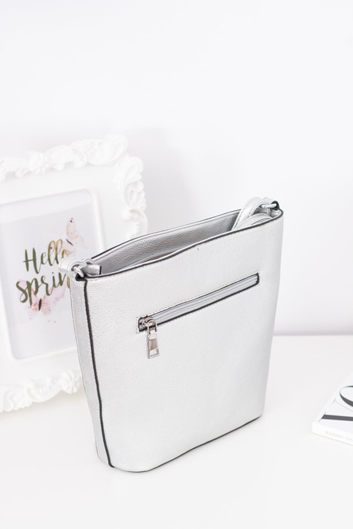 Women's Silver Letter Purse Handbag with Tassel