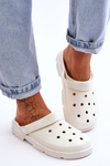 Women's Rubber Crocs White Rabios