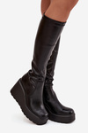 Women's Platform Boots Black Terisse