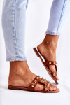 Women's Classic Slippers With Ornaments Brown Scotlyn