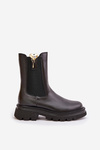 Leather Chelsea Boots with Decoration CheBello 4537 Black