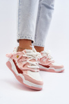Women's Sneakers with Chunky Lacing Pink Miatora