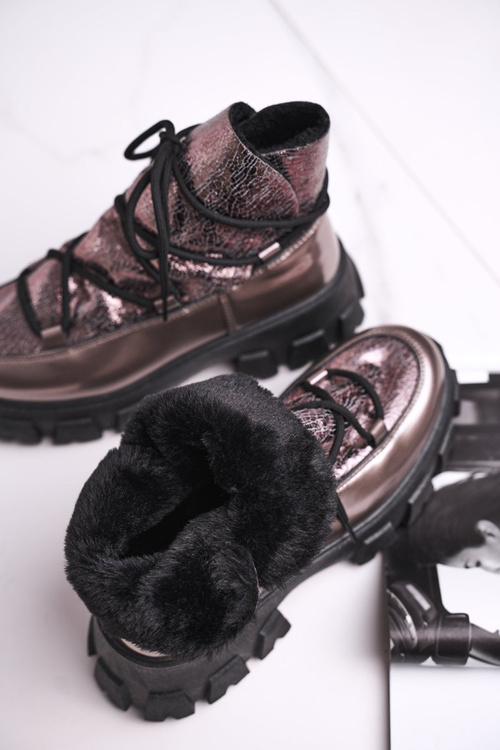 Botki Damskie Wsuwane Rochelle Srebrne