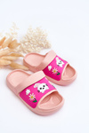 Light Children's Slides Sandals With Animal Motif Pink Rico 